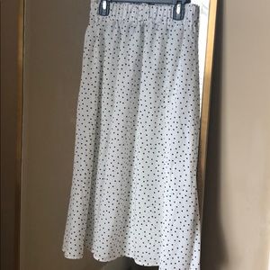 Polka dot midi skirt